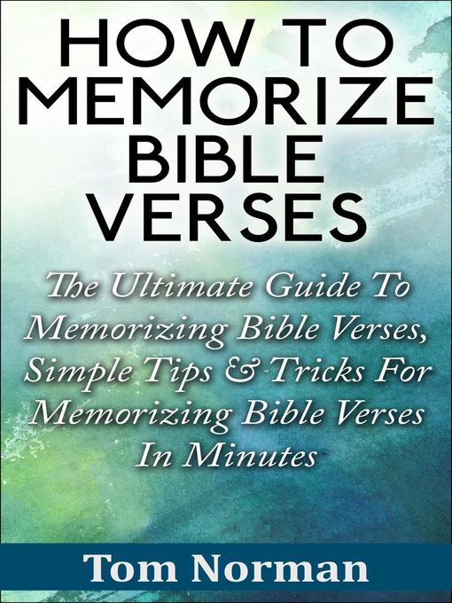 Title details for How to Memorize Bible Verses by Tom Norman - Available